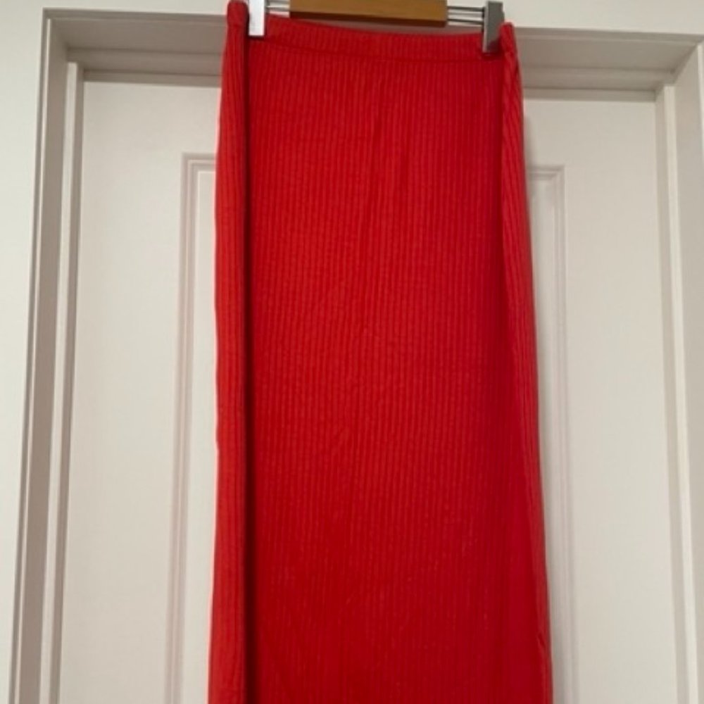 Red skirt - floor length